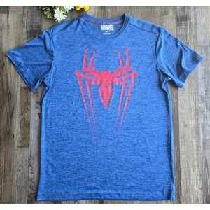 Marvel SpiderMan T Shirt Blue Red‎ Large LG Mens Graphic Tee
